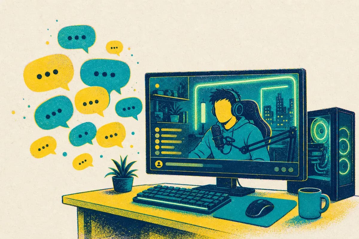 Ilustração: Chat ativo na live da Kick