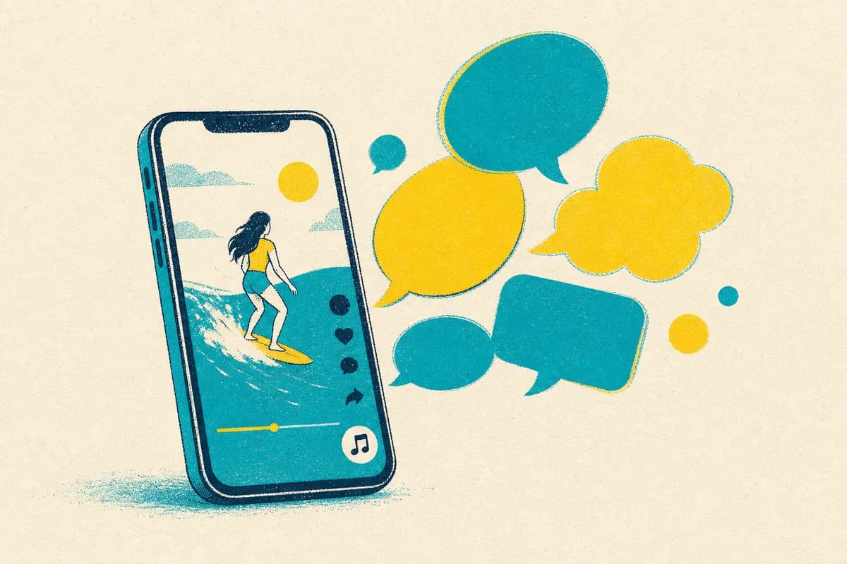 Ilustração: Comentários para TikTok
