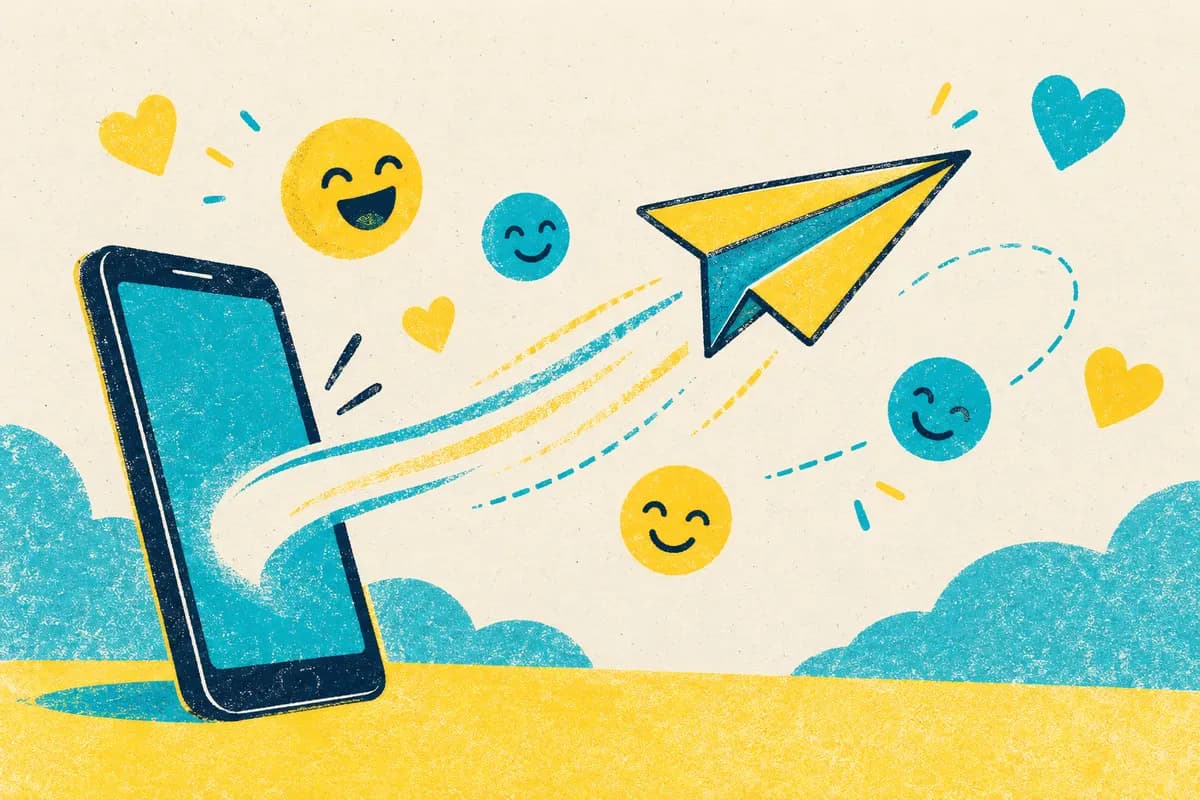 Ilustração: Reações no Telegram
